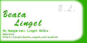 beata lingel business card